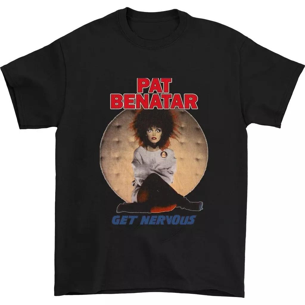Pat Benatar Get Nervous Christmas Cotton Black Men All size Shirt C536