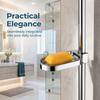 Clip-on Design Soap Holder ABS Soap Tray Shower Rod Soap Dish  Bathroom Shower Kitchen Sink