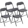 Lot de 4 chaises pliante PVC "Funny" Atmosphera - Gris