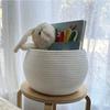 Woven Storage Basket Decorative Container Bin Home with Handle Small Round Plant for