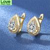 New 925 Sterling Silver Women Earrings Drop Shape Fashion High Quality Zircon All -Match Pair Ear Studs Earring Jewelry Gift