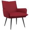 Armchair Wine Red Artificial Leather