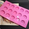 Silicone Round Circle Shape Fondant Cake Baking Tools, Candy Jelly, DIY Making Mould, Handmade Soap Molds Supplies, 15-Cavity