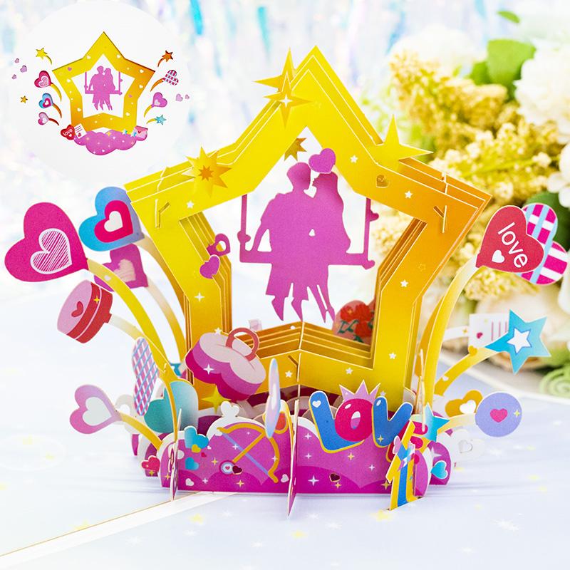 3D Pop Up Love Card For Wife And Girlfriend Gift For Valentines Day Anniversary Wedding Invitation Greeting Thank You Cards
