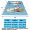 Custom Name Bobo Print Flannel Blanket, High quality Comfortable for All Seasons, Home Decor, Warmth and Comfort, Perfect for Christmas Gifts