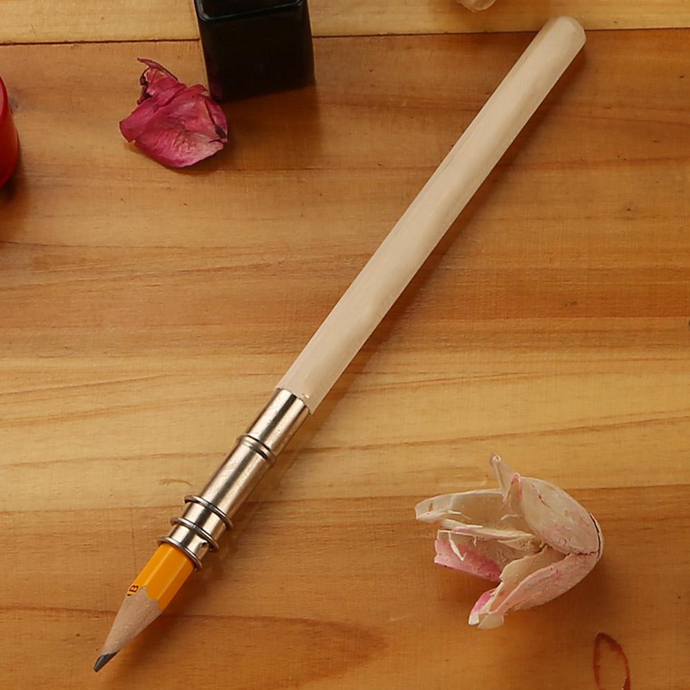 5/10PCS New Useful Adjustable Pencil Extender Art Write Tool Wooden Pen Holder Sketch Writing