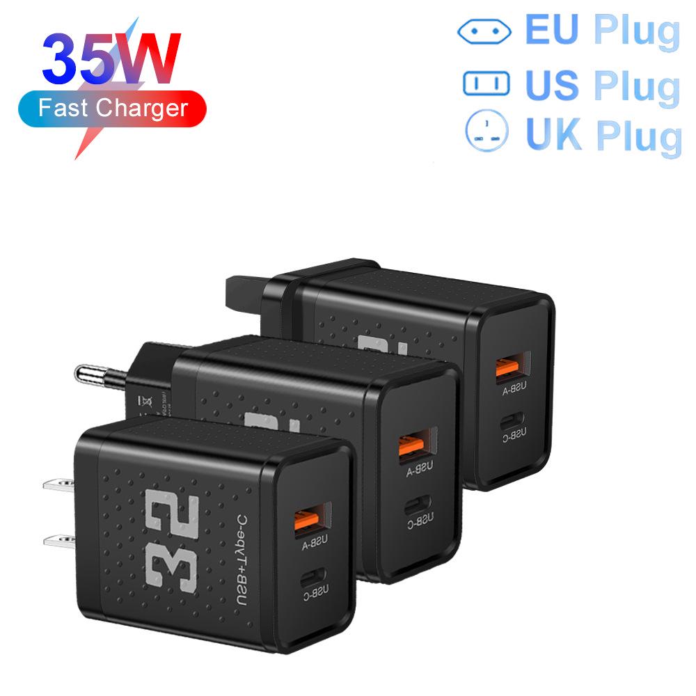 20 Вт 3 А PD+USB Дорожное зарядное устройство для США/ЕС/Великобритании