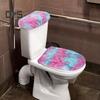 Мягкий плюшевый чехол для унитаза, набор с эластичными краями радужного цвета, легко подгоняемый чехол для унитаза, декор для ванной комнаты