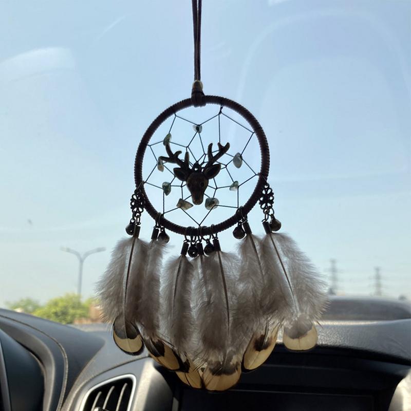Автомобильный брелок для зеркала заднего вида, перья, декор для зеркала автомобиля, украшение для автомобиля, ретро-зеркало заднего вида, аксессуары для автомобиля