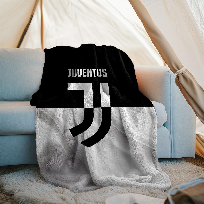 1pc Juventus Theme Blanket - Digital Print, Polyester, Cozy for All Seasons, Perfect for Outdoor, and Travel