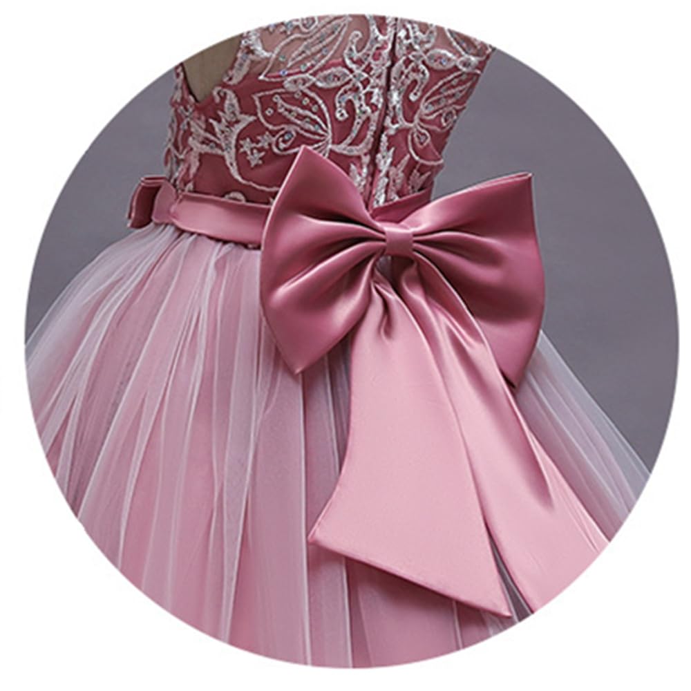 Karwavyi Long Dress for Perfect for Piano Kindergarten Entrance and Sleeveless and Perfect for Formal Wear Children's Girls, Recitals, Weddings,
