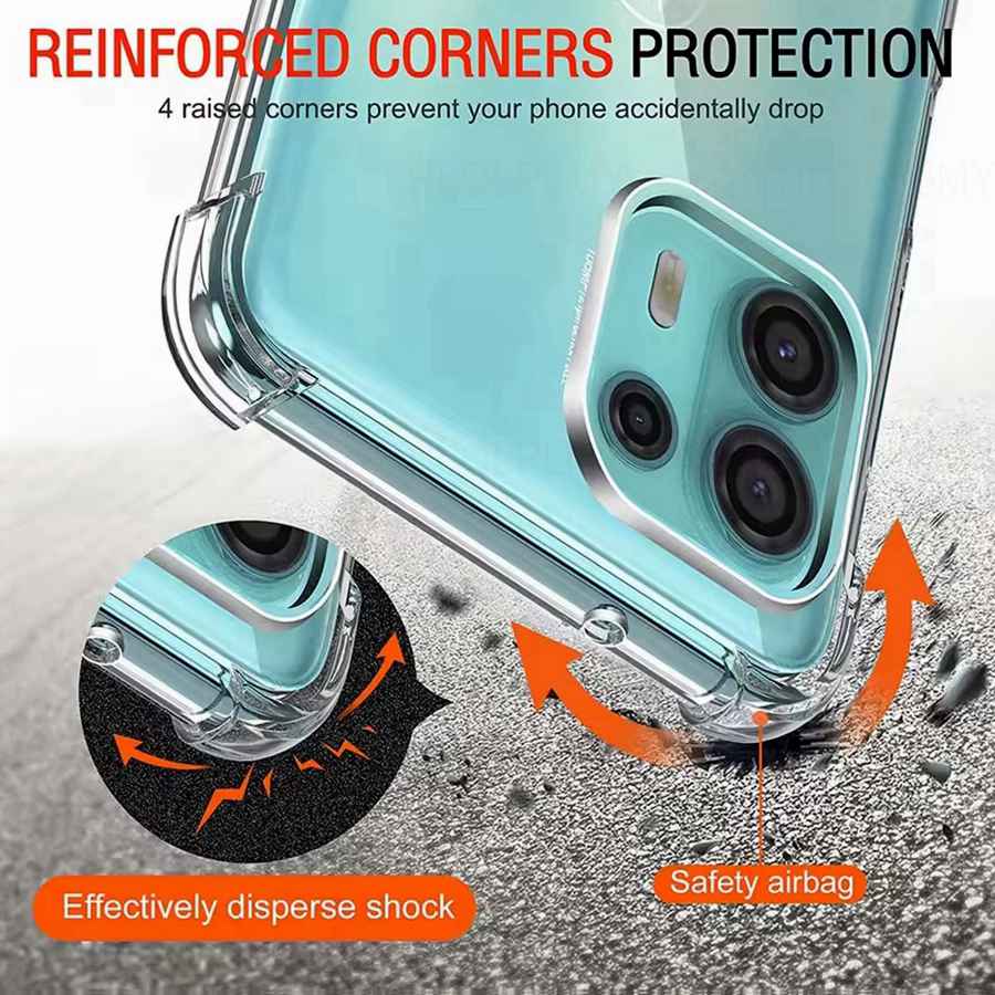 Толстый противоударный силиконовый прозрачный чехол для Motorola Moto G54 G55 G84 G53 G85 5G G15 G42 G05 G32 E15 G52 E13 G04 Edge 60 30 40 50 защитный чехол