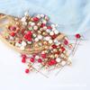 Handmade Small Gold Silver Red Christmas Decoration Artificial Cherry Fake Fruit Artificial Flower