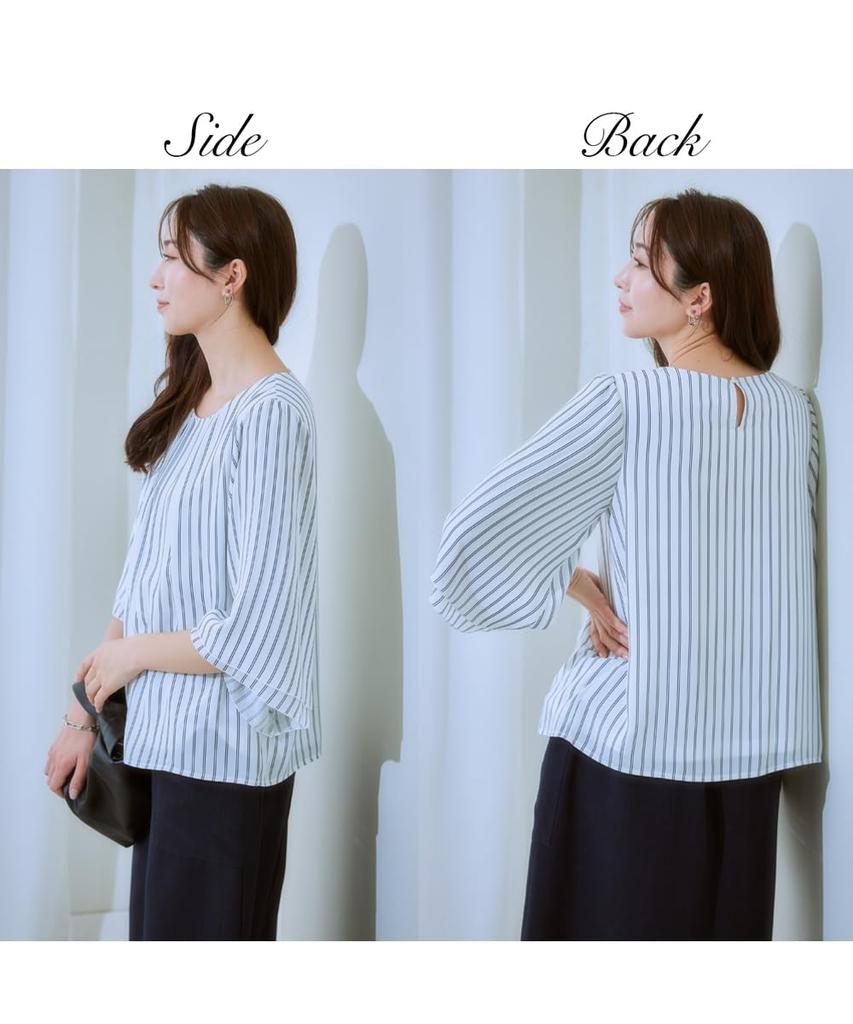 Nissen Крой и Жоржет Рукав-клеш Размер M Рубашка/Блузка [На подкладке Пришивная] Блузка 3/4, Молочно-белый,