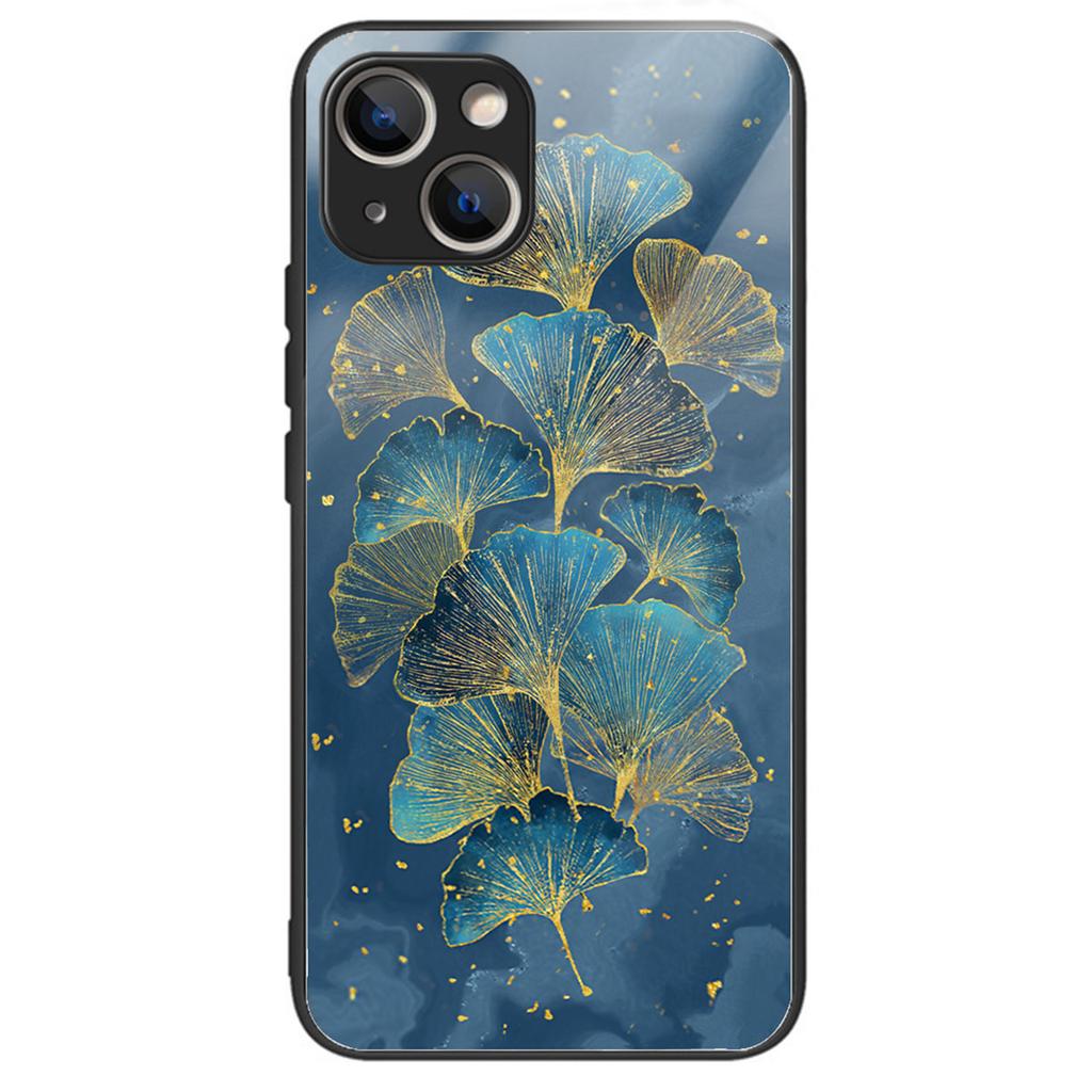 For iPhone 15 Plus Tempered Glass Case TPU Edge Phone Protective Cover