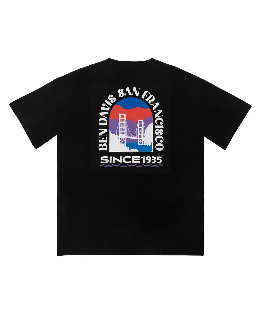 BEN DAVIS Футболка Original Arch Print Черная