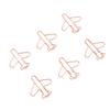 100Pcs Airplane Shaped Paper Clips Metal Lightweight Multipurpose Cute Shaped Paperclips Bookmarks