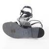 Excellent HERMES Sandals Harmony HMetal Leather Strap black leather Women 36.5 Used