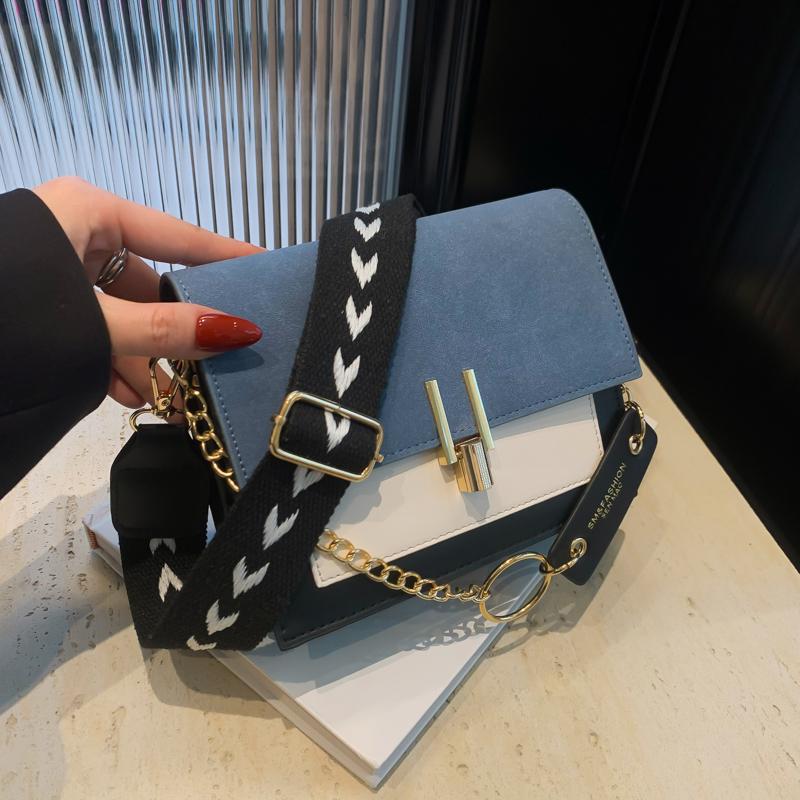 Весенняя новая контрастная модная сумка через плечо из искусственной кожи, подходит для деловых поездок, походов по магазинам, вечеринок и отдыха с друзьями