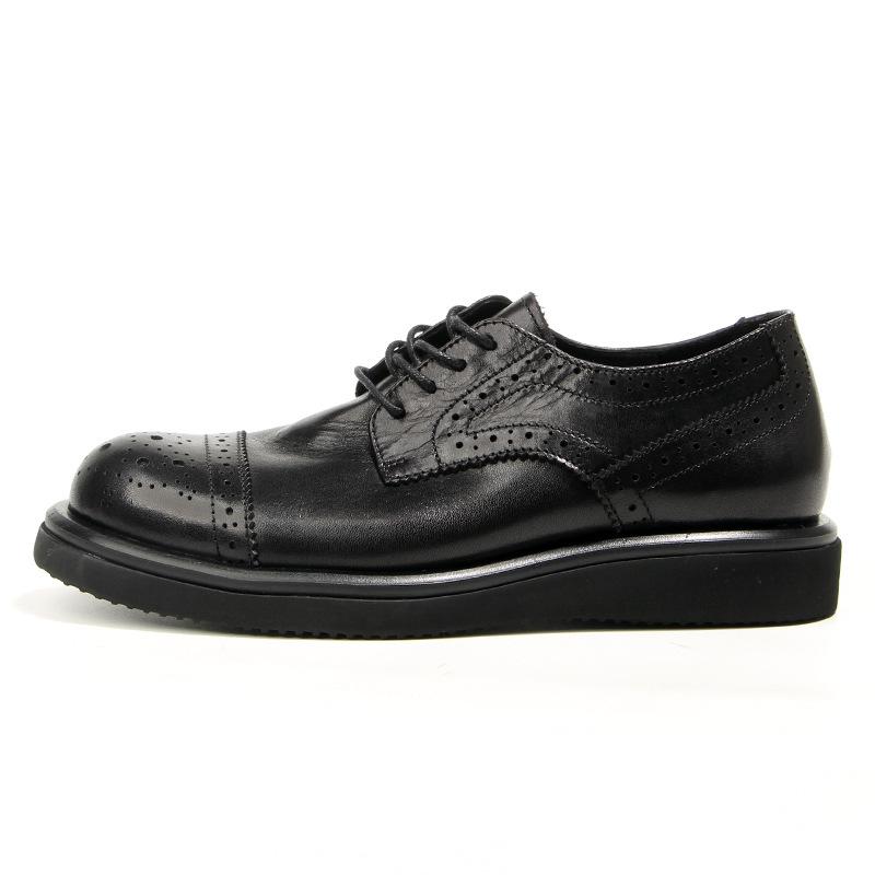 66-6 Brock Engraved Men's Shoes Британские мужские повседневные кожаные туфли в стиле ретро, модные трендовые туфли на платформе Muffin Shoes