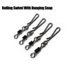 50Pcs/Set Rolling Swivel with Hanging Snap Fishing Tackle Fishhooks Connector