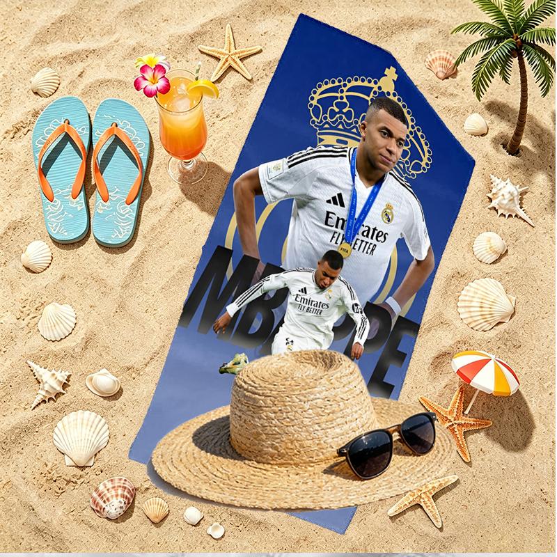Football team Print Beach Towel, Versatile Lightweight Absorbent Beach Towel for Pool Surf Yoga Bathroom, Perfect Birthday Holiday Gift