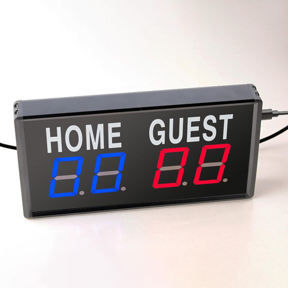 4-Digit LED Electronic Score Keeper Scoreboard with Remote for Basketball Ping Pong Table Tennis