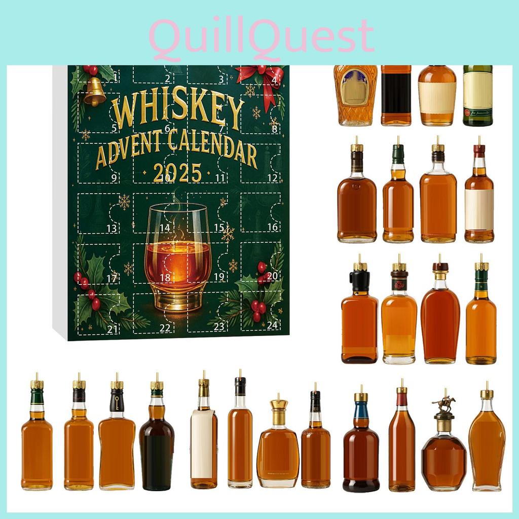 Рождественский акриловый адвент-календарь в виде бутылки с 24 сюрпризными слепыми коробками для праздничного декора