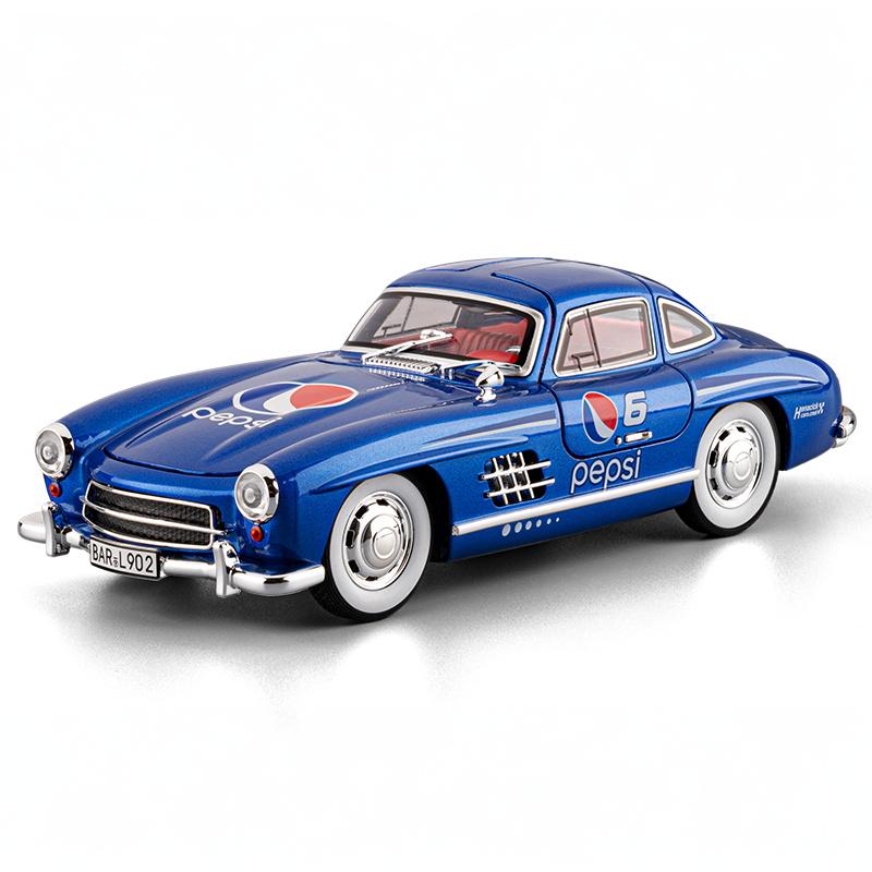 CTMMV1 1:24 Mercedes Benz 300SL Coca Cola Pepsi Cola Classic Vintage Car Alloy Metal Diecast Model Car Children's Toy Car Gifts For Boy