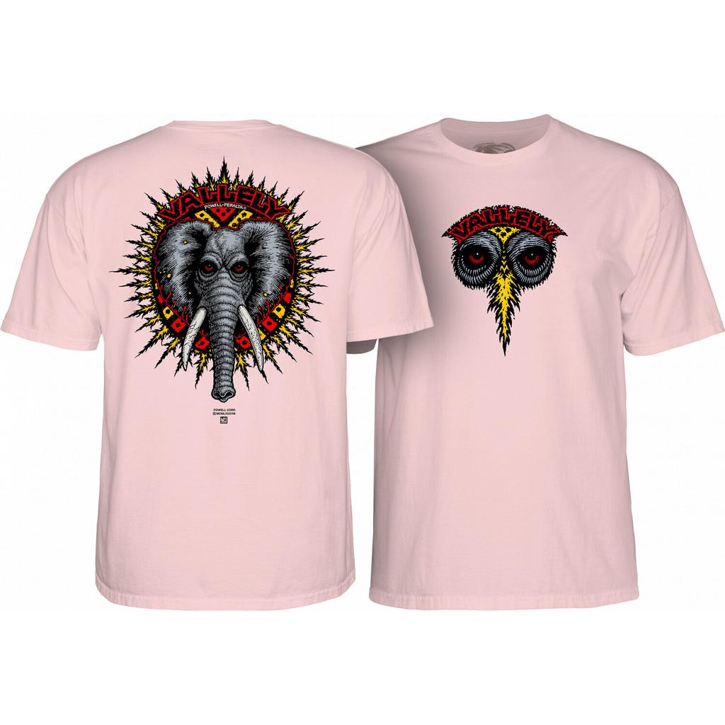 New Powell Peralta Skateboard Shirt Mike Vallely Elephant Light Pink
