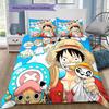 One Piece Luffy Theme Collection Bedding Set, 1 Duvet Cover & 2 Pillowcases, Cozy Home Use, Great Gift for Fans