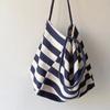 Casual Style Women’s Handbags New Fashion Large Capacity Striped Canvas Underarm Shoulder Bags Ladies Commuter Totes CLE
