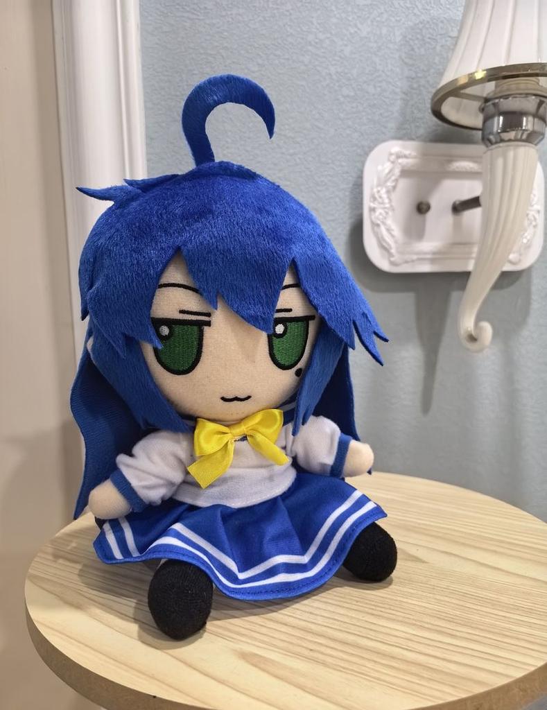 New In Stock 20Cm Lucky Star Fumo Plush Toys Cute Soft Stuffed Anime Izumi Konata Pillow Dolls For Kid Birthday Gift