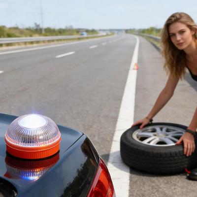 V16 USB-перезаряжаемый автомобильный аварийный маячок – Магнитный индукционный стробоскоп, предупреждающий световой сигнал для безопасности, мигающий Amagi