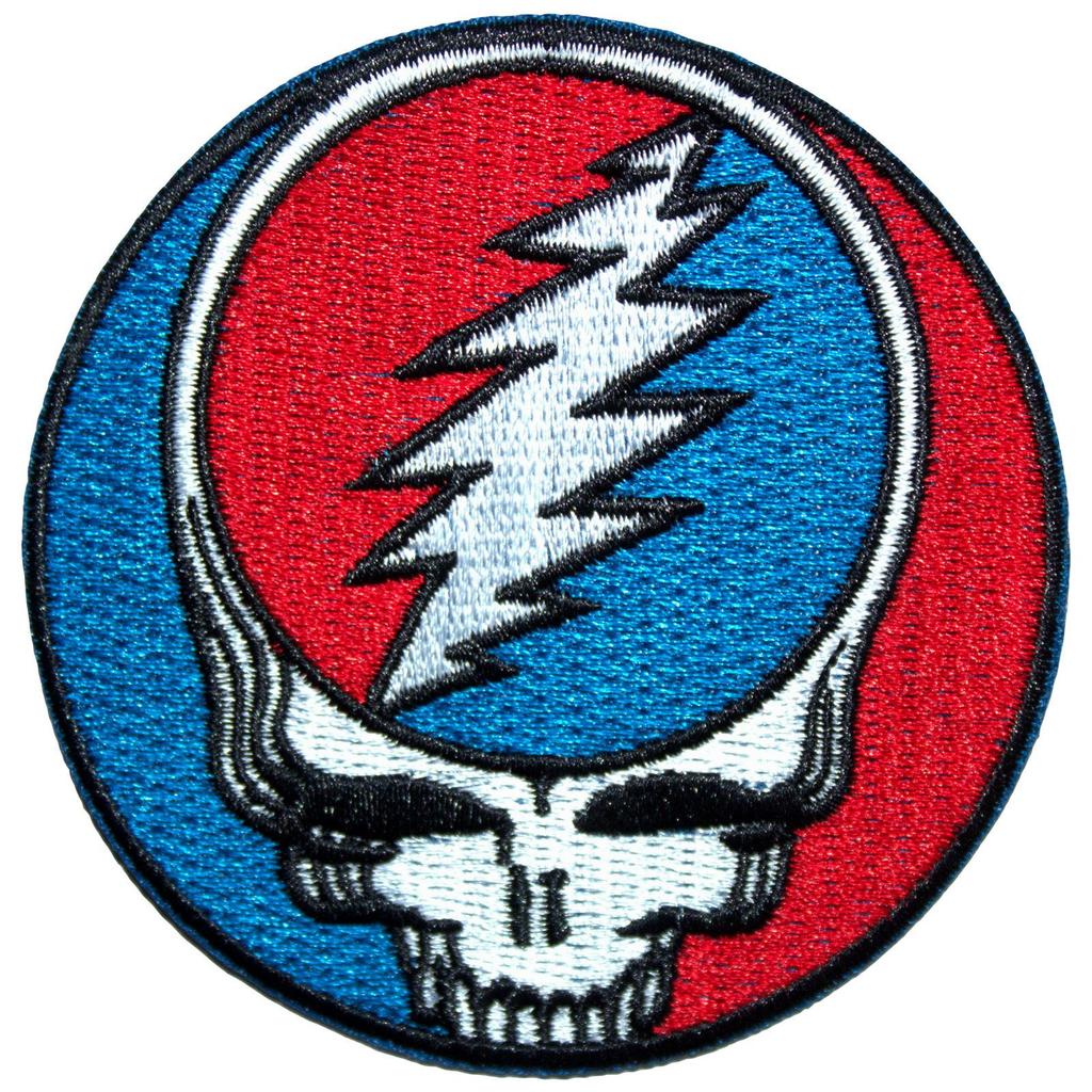 Grateful Dead Steal Your Face Classic Woven Iron On Patch