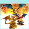 Premium 23cm Charizard Pvc Figure Unique Golden Color Design Eye-catching Home Decor
