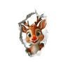 Yousheng Christmas Wall Sticker Realistic Self-Adhesive Santa Wall Decal 3D Visual Effect Cartoon Elk Sticker for Walls Home Living Room Playroom