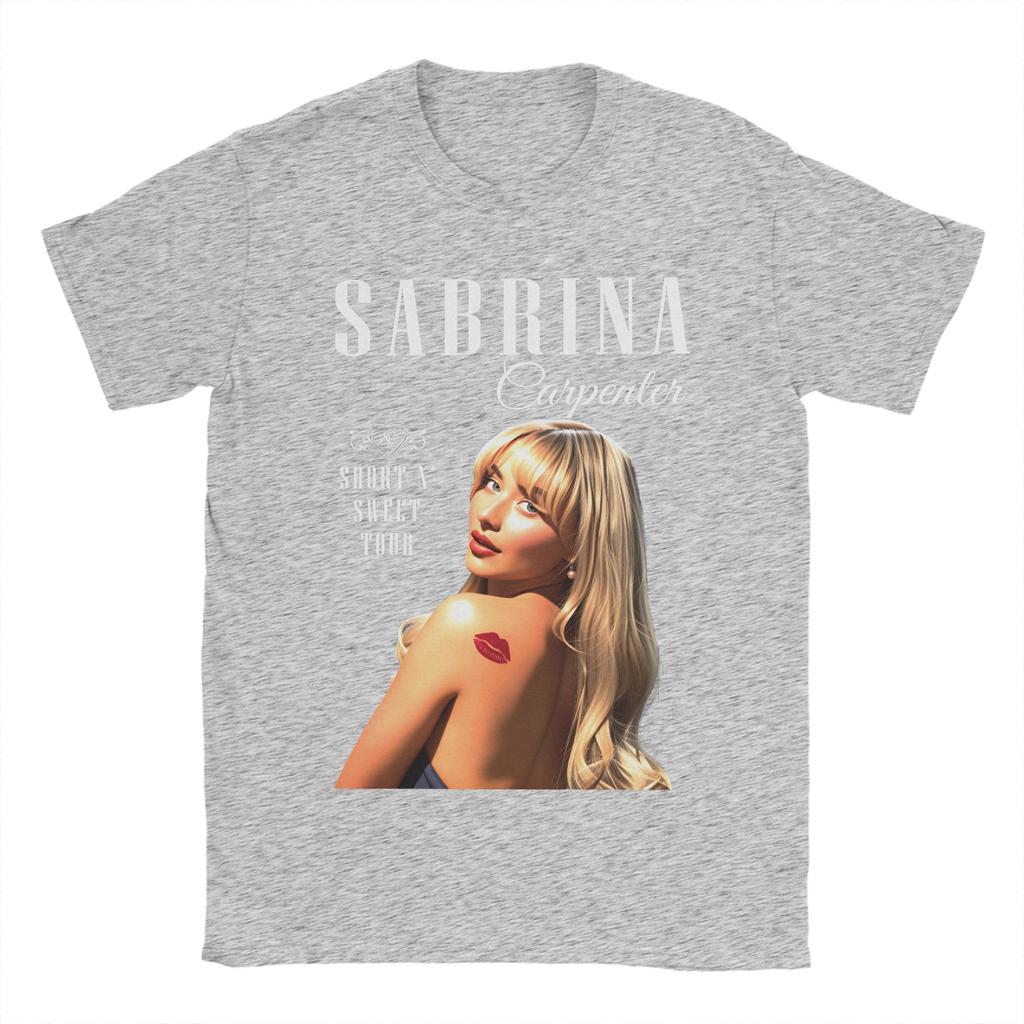 Sabrina Carpenter TShirt Summer Pure Cotton T Shirts For Couple Leisure Design Tshirt ShortSleeved Vintage Tops