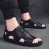 FashionSandals for Men Handmade Sewing Summer Luxury Designer Beach Casual Man Shoes Breathable Leather Outdoor Black Mens Flat Sandals