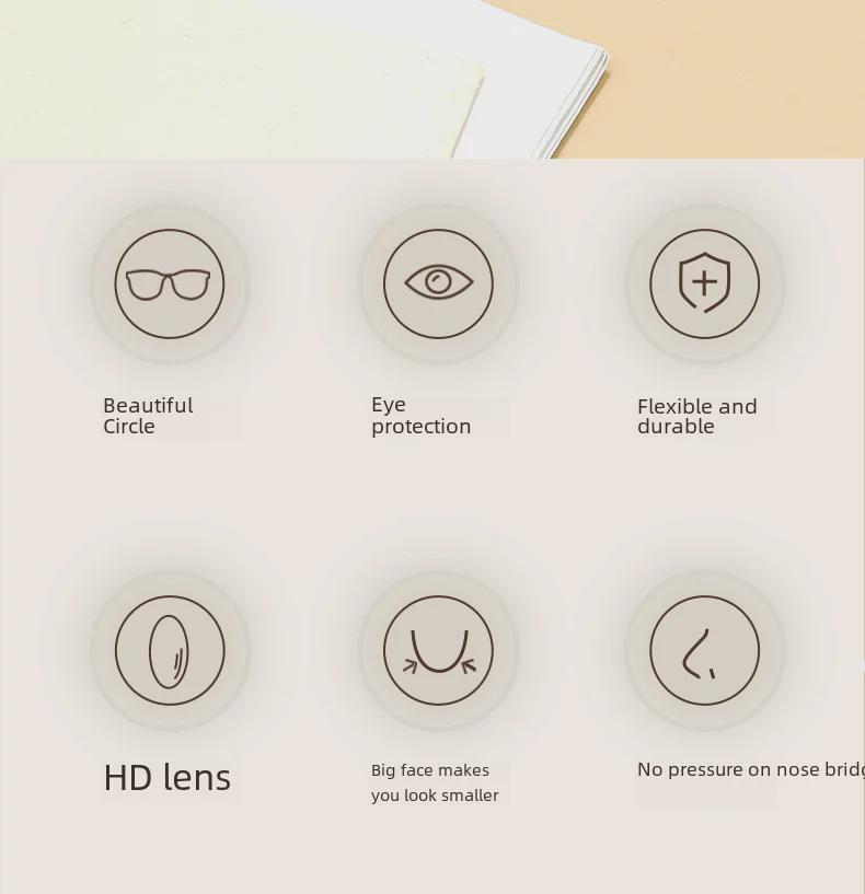 Легкие титановые очки для близорукости в корейском стиле для женщин — подходят для макияжа
