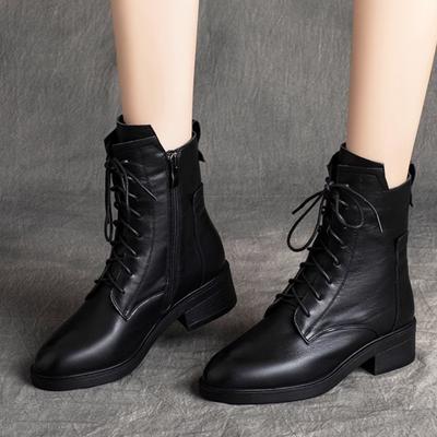 Модные женские толстые ботильоны челси, ретро классическая обувь 2025, новые зимние оксфорды на шнуровке, на толстой подошве, женские ботинки, повседневные боты