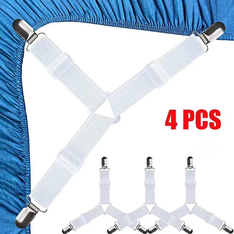 Adjustable Elastic Suspenders Gripper Bed Sheet Belt Fixator Sofa Covers Holder Blanket Mattress Straps Clip