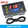 W3230 12V 24V AC110-220V Probe line 20A Digital Temperature Control LED Display Thermostat With Heat/Cooling Control Instrument