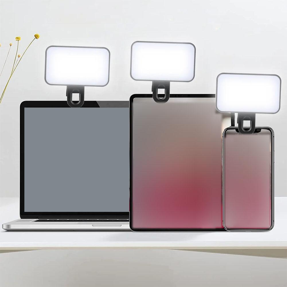 Мини Карманный Светодиодный Селфи-Свет Для iPhone iPad Мобильного Телефона Ноутбука Клипса Вспышка Заполняющий Свет Видео Фото Кольцевая Лампа Фотографическая Лампа