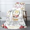 Happy 50Th Birthday Customize Your Name Blanket Warm Comfortable And Soft Blankets Are Suitable For Home Lunch Break Blanket Office Sofa Sofa Gift To