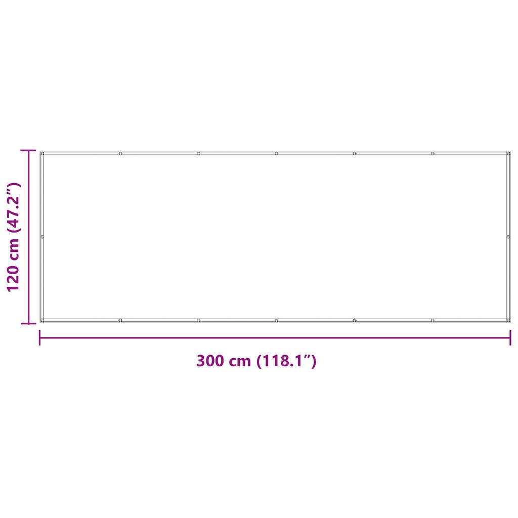 Balcony Privacy Screen Light Grey and White 120 x 300 cm