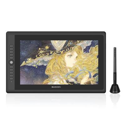 GAOMON PD156 PRO ЖК-планшет с дюймовым дисплеем и удобным колесиком для прокрутки и масштабирования, полностью ламинированный ЖК-планшет, 9 клавиш быстрого доступа, не требующий зарядки стилус
