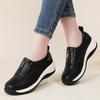 Женские лоферы на платформе, мокасины, повседневные слипоны, толстая подошва, обувь для лифта, трясущаяся обувь для мамы, больших размеров