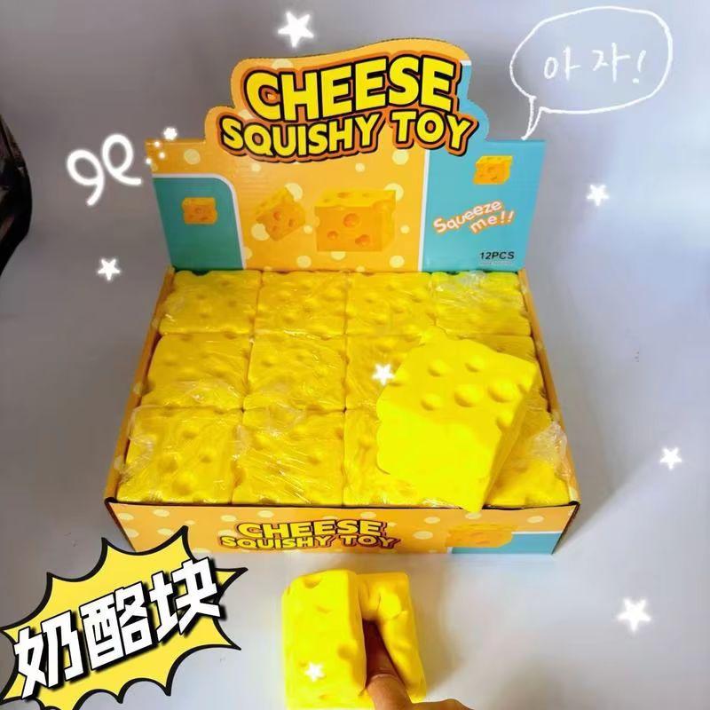 Имитация сыра Сквиши Игрушка Гигантский Креативный Медленно Поднимающийся Блок Сыра Игрушка-Снятие Стресса Игрушка