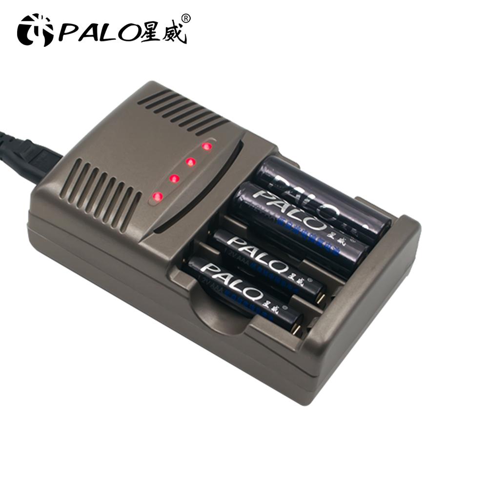 PALO Умное зарядное устройство со светодиодной подсветкой для NI-MH NI-CD AA AAA аккумуляторов для NI-CD LI-ION 9V 6F22 Многофункциональное зарядное устройство для аккумуляторов